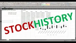 EXCEL - New STOCKHISTORY Function available to all Office 365 subscribers