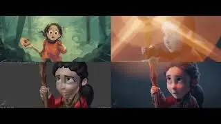 Spring Progress Short Animation Movie - Blender Animation Studio  - Quad View with the sound
