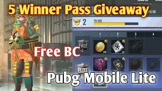 Pubg Mobile Lite Free Bc || Pubg Mobile Lite 5 Winner Pass Giveaway || Technical Abdullah Live