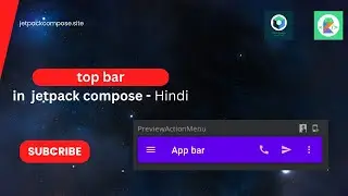 top bar in jetpack compose in Hindi  / top bar in jetpack compose using the Kotlin in Hindi