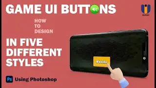 Game Buttons Styles | Vector Buttons in Various Styles | Game UI Tutorial in Photoshop