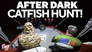 Late Night Catfish Drag On The River | Slunger Cat Outdoors Fishing