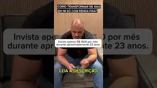 O RESULTADO QUE VOCÊ NÃO TEM É PELO CONHECIMENTO QUE NÃO ADQUIRIU! Imagina investir mais que R$ 1000