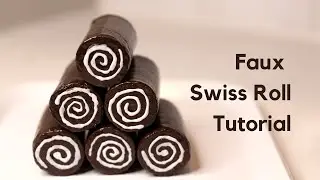 How to make faux Swiss Rolls #fakefood #fauxfoods #diytutorial
