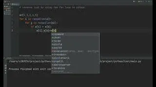 reverse list using two for loop in python | python | tutorial | interview question
