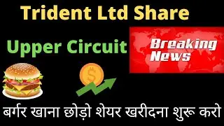 Trident Share latest News Today | Share Upper Circuit Again |Burger Price equal to Trident Share