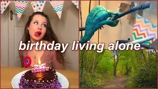 Birthday Alone Vlog | baking a cake tipsy + chatty grwm!!