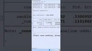 Conditional logistic regression analysis for matched case-control study in Stata #clogit