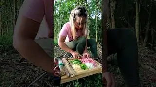Cooking outdoor ASMR
