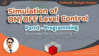 1. Codesys ON/OFF Tank Level Control Simulation Using Structured Text PLC Programming (ST) #tutorial