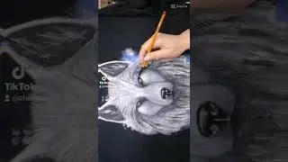 Painting on T-shirt Wolf | РОСПИСЬ одежды Волк
