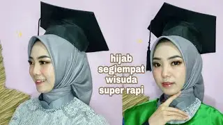 TUTORIAL HIJAB SEGI EMPAT WISUDA/GRADUATION RAPI ANTI LEPEK DAN KUSUT 