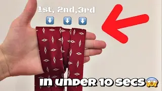 how to TIE A TIE IN 10 seconds (easy method)