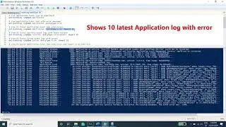 How to see Event logs using PowerShell Script