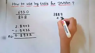 How to use log table for division