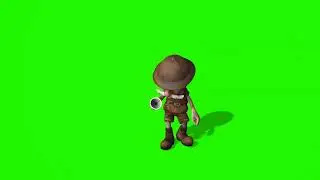 fishermen with gun green screen free use