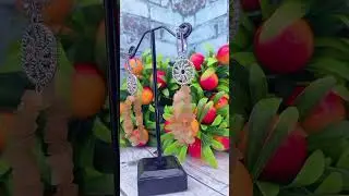 Серьги с кошачьим глазом