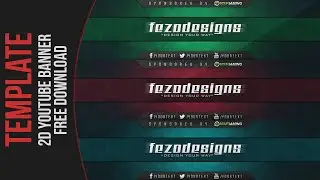 Cool 2D YouTube Banner Template - Free Download