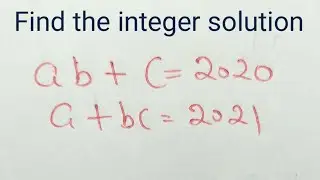 Math Olympiad questions l find the integer solution #olympiad