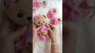 Мишка и пинетки крючком