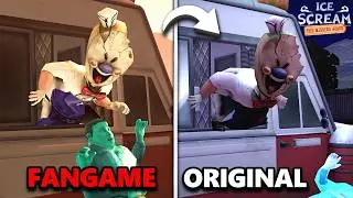Ice Scream 3 The Missing Guard - Original vs Fangame