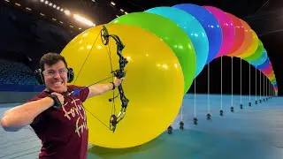 How Many Giant Balloons Stops A Compound Bow & Arrow?