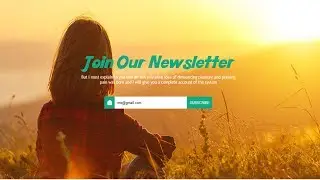 Newsletter Section With Code Using Only HTML & CSS