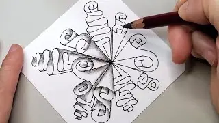 Drawing Zentangle – Zenplosion Folds