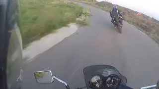 Закат и две сибихи на картодроме
