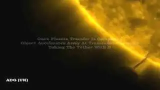 solar ufo collects plasma then engages warp speed