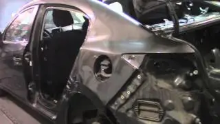 Body repair. Mazda3, rear wing replacement.