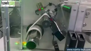 Hawkvis Offline Label Barcode Inspection Validation System with Rewinder Auto Print Error Detection