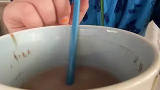Drinking hot Chocolate