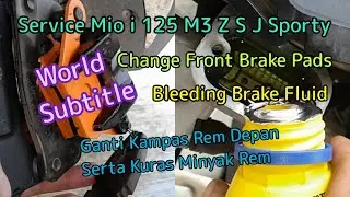 how to change motorcycle brake pads | bleed brake fluid Yamaha Mio i 125 M3 Z S Fino Ego Solariz 125