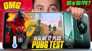 Realme 12 Plus Pubg Test⚡- 90fps or 60fps ? | Live Fps Test , Battery Test & More