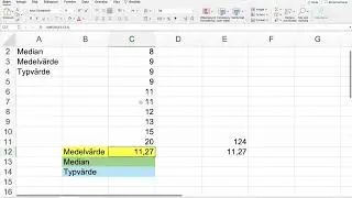 Medelvärde, median, typvärde och sortering i Excel eller Google Sheets