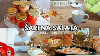 Salad in jar for winter | Pickled cabbage, pepper and carrot salad | Colorful salad