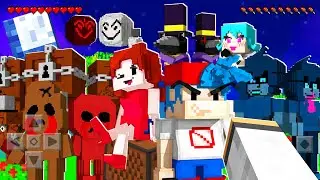 I tested the NEW CHARACTERS from the FRIDAY NIGHT FUNKIN ADDON MOD in MINECRAFT!