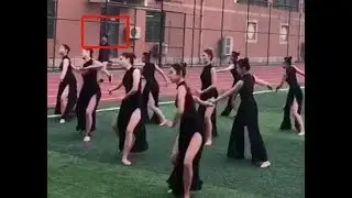 再不瘋狂就老啦，校花操場舞蹈一跳成名,穿旗袍秀長腿太驚艷