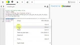 Sort Numpy array in python