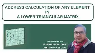 Address Calculation of An Element In A Lower Triangular Matrix