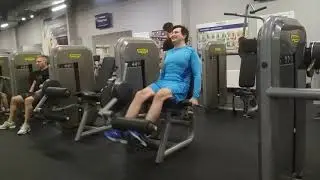 Разгибание ног в тренажере  100 кг (полная "стойка"). Leg power, real sport