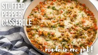 Stuffed Pepper Casserole Wide l The Recipe Rebel