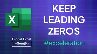 How to keep leading zeros in Excel values