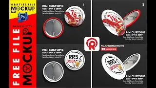 File Gratis Mockup Pin | mockup_badge_button_free