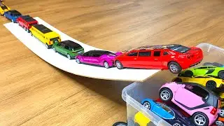 Various Diecast Model Cars Moving Down On Slider #8