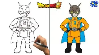 Dragon Ball Super Heroes Drawing || How to Draw Gamma 2 Easy Step by Step