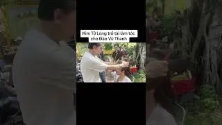 Kim Tử Long trổ tài làm tóc cho Đào Vũ Thanh trong vở tuồng Hoàng Tử Mặt Nám