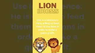 As Strong As a Lion | Lion Idioms #learnenglish #english #shortsvideo #idioms #shorts