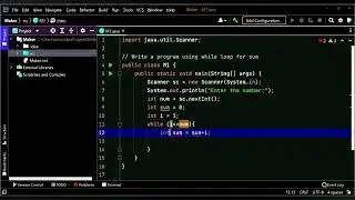 how to print sum of natural number using while loop 